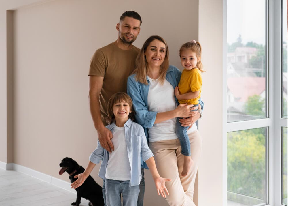 Família protegida com plano de saúde